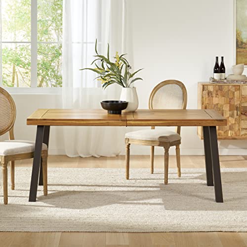 Acacia Wood Dining Table, Natural Stained