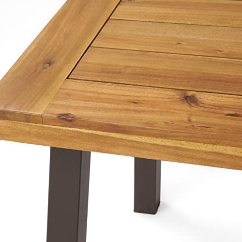 Acacia Wood Dining Table, Natural Stained