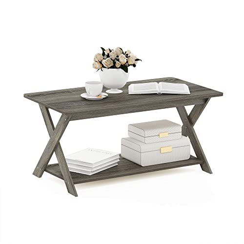 Modern Criss-Crossed Coffee Table in French Colors