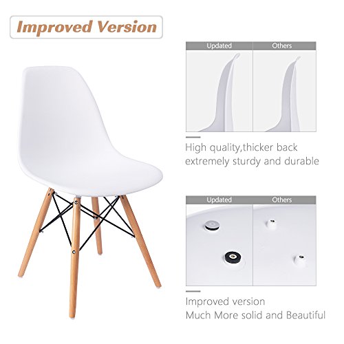 Modern Dining Chairs Set of 4 in White