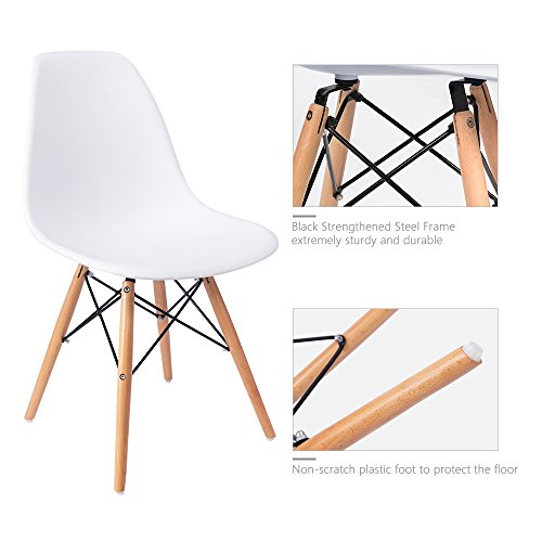 Modern Dining Chairs Set of 4 in White