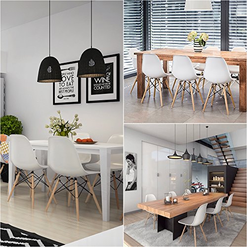 Modern Dining Chairs Set of 4 in White