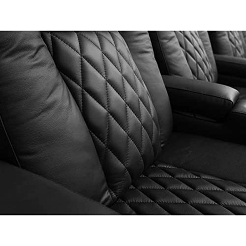 Italian Leather Power Recliner with Lumbar & Head Support