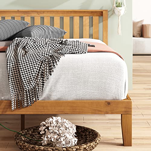 Rustic Pine Full Bed Frame with Headboard