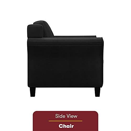 Harrington Armchair - Black, 35.4"W x 32"D x 32.7"H