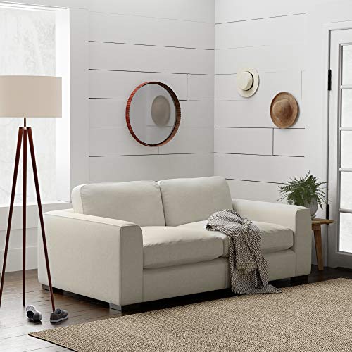 Stone & Beam Cream Loveseat Sofa, Extra-Deep, 75.6"W
