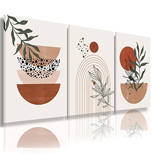 Set of 3 Boho Abstract Wall Art Prints
