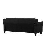 Lifestyle Solutions CCHRFKS3M26BKVA Harrington Sofa, Black
