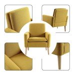 Modern Mustard Yellow Upholstered Accent Chair