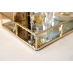 Champagne Gold Ornate Metal Jewelry Tray, 12'' x 8