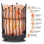 Black Metal Himalayan Salt Lamp with Dimmer