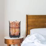 Black Metal Himalayan Salt Lamp with Dimmer