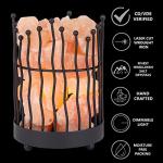 Black Metal Himalayan Salt Lamp with Dimmer