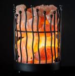 Black Metal Himalayan Salt Lamp with Dimmer