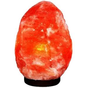 Himalayan Crystal Rock Salt Lamp with Wooden Base