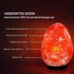 Himalayan Crystal Rock Salt Lamp with Wooden Base