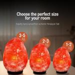 Himalayan Crystal Rock Salt Lamp with Wooden Base