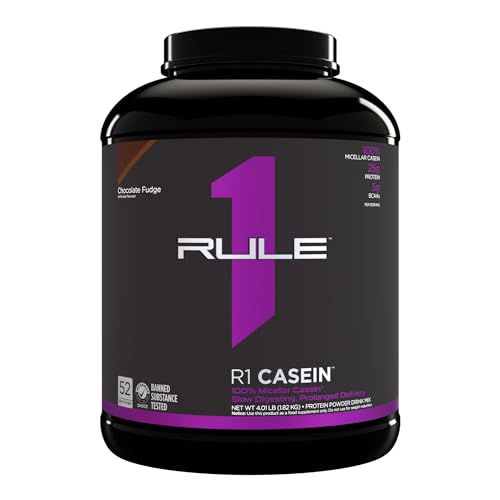 Rule1 R1 Casein Protein Chocolate Fudge, 1.8 kg