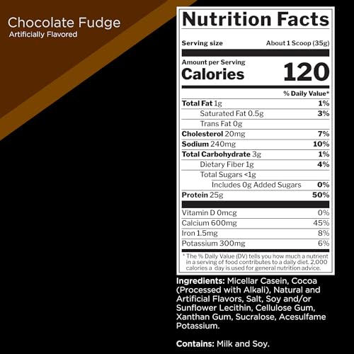 Rule1 R1 Casein Protein Chocolate Fudge, 1.8 kg