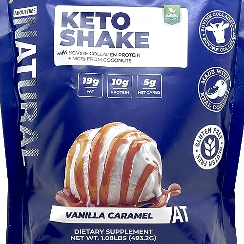 About Time Keto Shake Powder - Vanilla Caramel