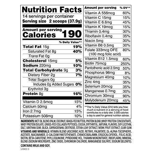 Chocolate Keto Shake by Natural Fuel