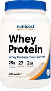 Nutricost Gluten-Free Unflavored Whey Protein 2lbs