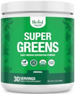 Organic Super Greens Powder with 20+ Whole Foods
