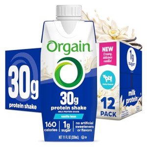 Orgain Vanilla Bean Protein Shake, Ready-to-Drink, 12 Pack