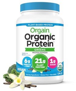 Orgain Organic Vegan Protein Powder with Greens - Vanilla Bean