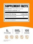 BulkSupplements Creatine Monohydrate Powder – Unflavored 500g
