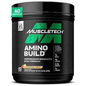 MuscleTech BCAA Powder, Tropical Twist – 40 Servings