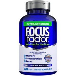 Focus Factor Extra Strength Brain Supplement, 120 Count