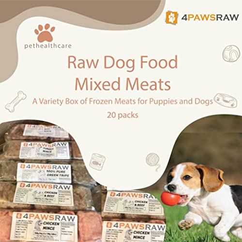 4PAWSRAW Frozen Mixed Meat Variety Box - 20 Packs