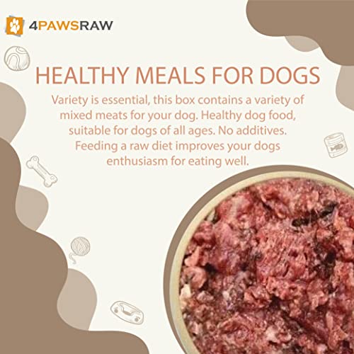 4PAWSRAW Frozen Mixed Meat Variety Box - 20 Packs