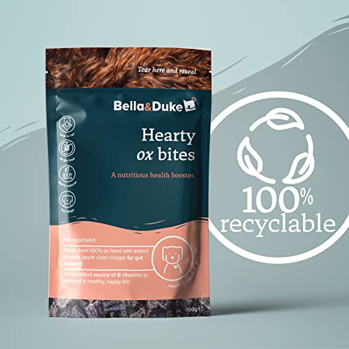 Bella & Duke Hearty Ox Bites: Beef Heart Dog Treats