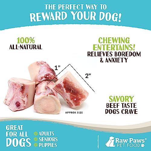 Raw Paws Pet Small Beef Marrow Bones - 24 ct