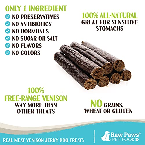 All-Natural Free-Range Venison Dog Jerky Treats - Grain-Free
