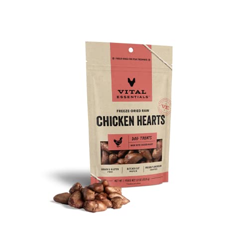Freeze Dried Raw Chicken Hearts Dog Treats