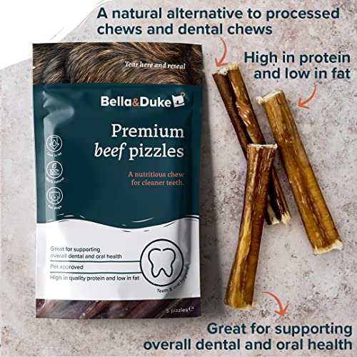 Bella & Duke Premium Beef Pizzles - Natural Dog Dental Chew