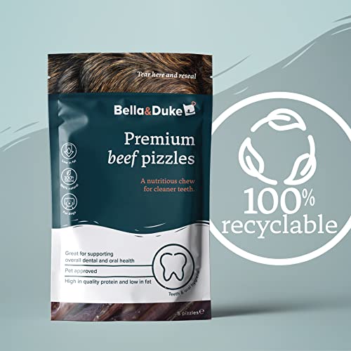 Bella & Duke Premium Beef Pizzles - Natural Dog Dental Chew