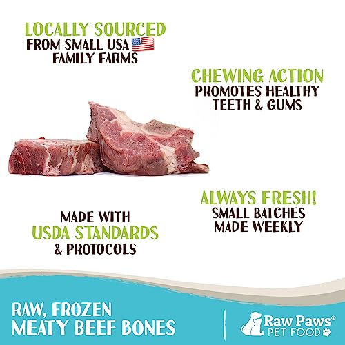 USA-Made Frozen Raw Beef Bones for Aggressive Chewers