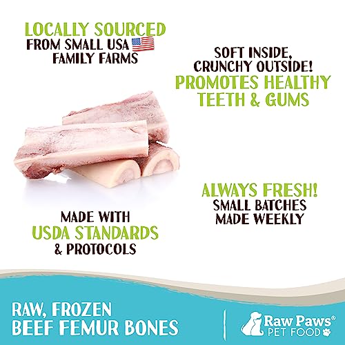 Large Raw Beef Marrow Bones for Dogs - 24 pack