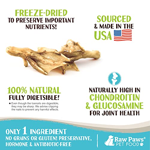 Freeze Dried Duck Feet Dog Treat - 100% Digestible - USA Made