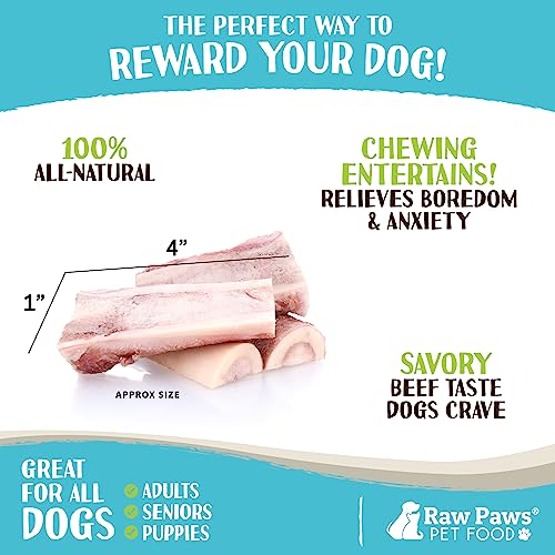 Large Raw Beef Marrow Bones for Dogs - 24 pack