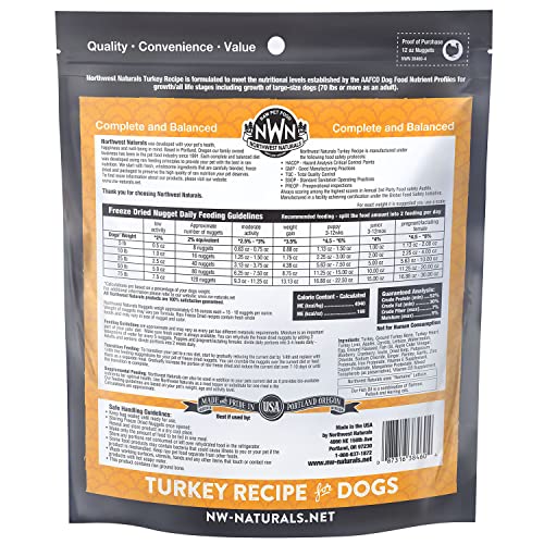 Northwest Naturals Freeze Dried Turkey Dog Food - 12 Oz