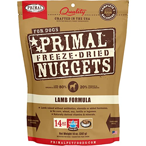 Primal Freeze Dried Lamb Nuggets for Dogs (14 oz)
