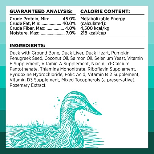 BIXBI Rawbble Freeze Dried Dog Food, Duck Recipe, 4.5 oz