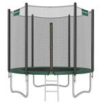 8 ft Kids Trampoline with Safety Enclosure Net