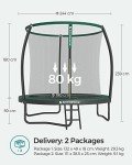8 ft Kids Trampoline with Safety Enclosure Net
