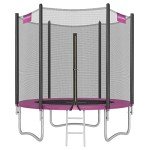 6 ft Kids Trampoline with Enclosure and Safety Pad